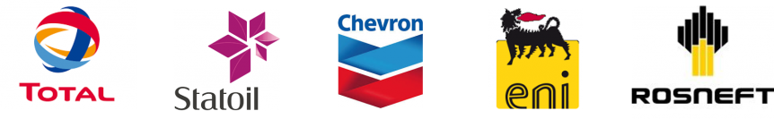 Total, Statoil, Chevron, Eni, Rosneft